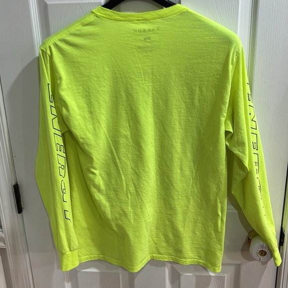 Pacsun Men’s Medium T-Shirt Long Sleeve Future Energy Neon Yellow Graphic Floral - Picture 7 of 7